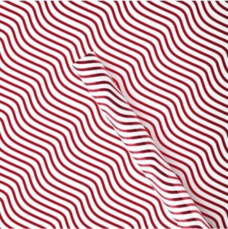 25 sq ft Foil Wavy Stripe Christmas Gift Wrap Red/White - Wondershop™