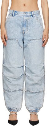 Blue Double Front Carpenter Jeans