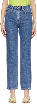 Blue Swigy Straight Leg Jeans