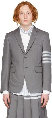 Grey Cotton 4-Bar Blazer