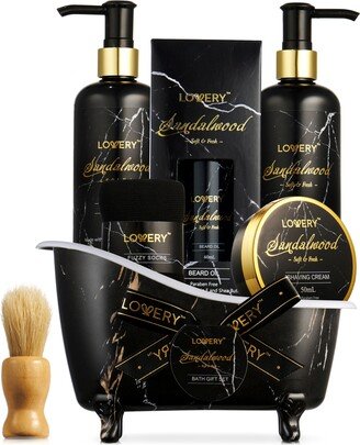 Lovery Men's 7-Pc. Sandalwood Personal Grooming Gift Set