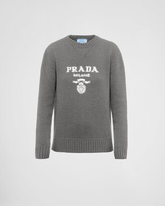 Cashmere And Wool Logo Crew-neck Sweater