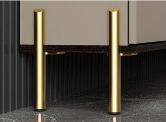 13cm 15cm 18cm 20cm Straight Golden Metal Furniture Feet, Sofa Foot, Gold Tube Furniture Legs Metal, Replacement Holder Set Of 4