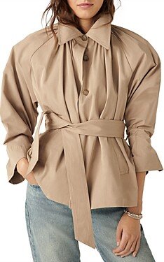 ba & sh Isma Cropped Trench Coat