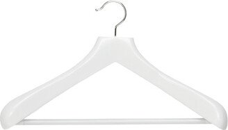 The Superior Wood Coat Hanger Ribbed Bar White