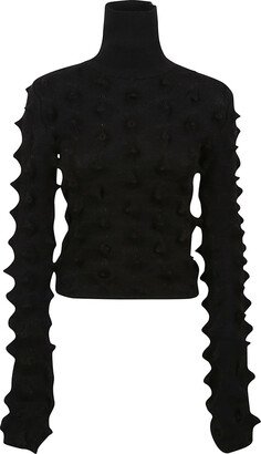 Cropped Spikes Turtleneck