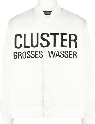 Logo-Print Cotton Blend Bomber Jacket