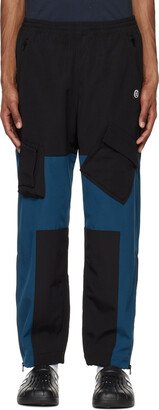 Black Paneled Shell Cargo Pants