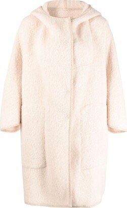 Wool Blend Hooded Coat-AA