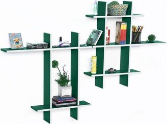 Trista - [Natural Life-MEGA] Leather Cross Type Shelf / Bookshelf / Floating Shelf