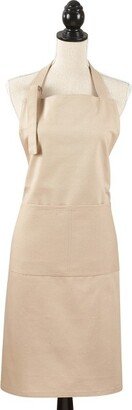 Saro Lifestyle Denim Classic Cuisine Cotton Apron, full, Beige