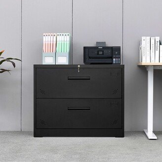 BEYONDHOME 2 Drawer Lateral Filing Cabinet for Legal/Letter A4 Size