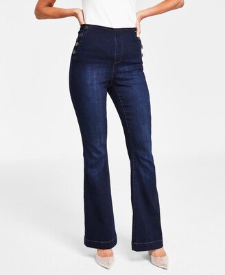 Women's Sailor High-Rise Pull-On Flare-Leg Jeans, Created for Macy's