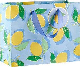 Punch Studio Medium Tote Lemons Blue/Yellow