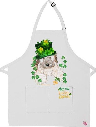 Wheaten Terrier Saint Patrick's Day Apron Two Pocket Bib With Adj Neck