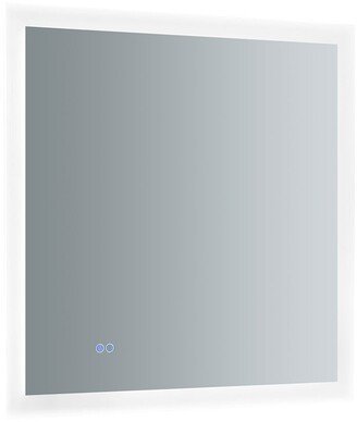 Luminosa 30 x 30 Framed Bathroom Mirror with Halo LED