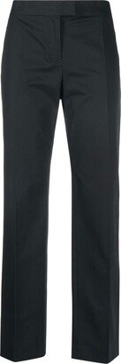 High-Waisted Straight-Leg Trousers-BQ