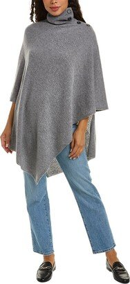 Turtleneck Asymmetrical Cape Cashmere Sweater