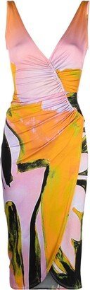 Graphic-Print Sleeveless Dress