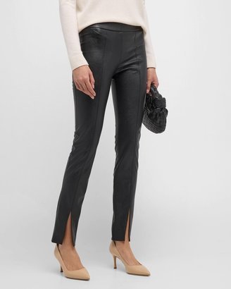 Max Front-Slit Vegan Leather Pants