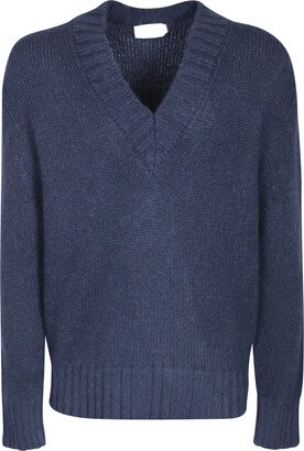 V-neck Blue Sweater