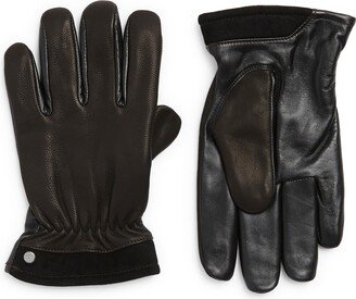 Captain Faux Fur Lined Pieced Leather Gloves