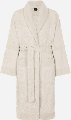 Bathrobe in Terry Cotton Jacquard