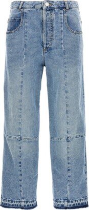 Najet Patchwork Straight-Leg Jeans