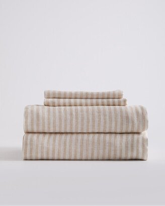 European Linen Stripe Sheet Set