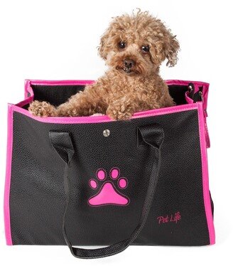 'Posh Paw' Elegant Leatherette Designer Fashion Travel Pet Dog Carrier Tote