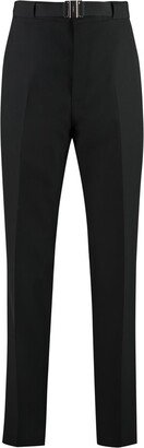 Elasticated Waistband Straight Leg Trousers