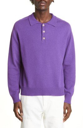 Men's Cashmere Polo Sweater