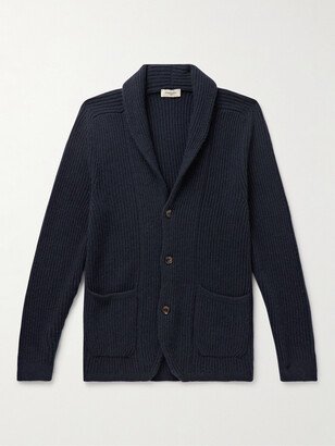 PIACENZA 1733 Slim-Fit Shawl-Collar Ribbed Cashmere Cardigan