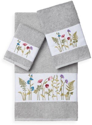 Serenity 3-Piece Embellished Towel Set - Light Grey