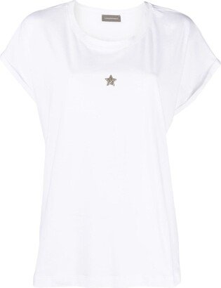 star-detail stretch-cotton T-shirt