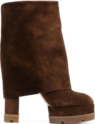 150mm Platform Suede Boots