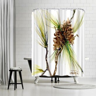 71 x 74 Shower Curtain, Longleaf Pine Bough 1 by Suren Nersisyan