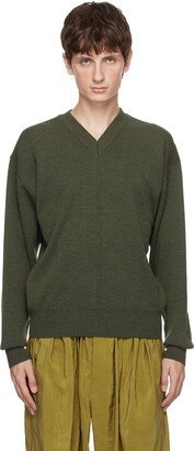 Green V-Neck Sweater-AC