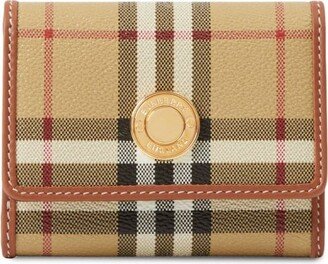 small Vintage Check leather wallet