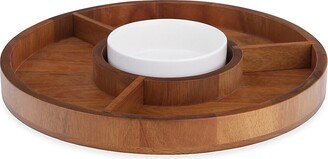 Duets Porcelain & Wood Lazy Susan