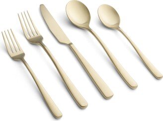 Rise Champagne Satin Flatware Set, 20 Piece