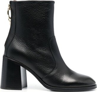 90mm Leather Ankle Boots