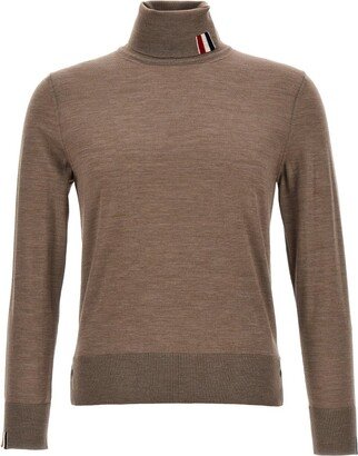 Jersey Striped Relaxed Turtleneck Jumper