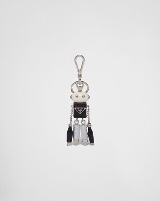 Saffiano Leather Robot Keychain Trick