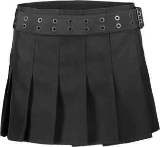 Belted Mid-Rise Mini Skirt