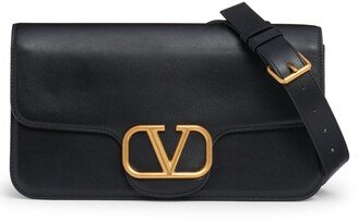 VLOGO Leather Convertible Crossbody Bag