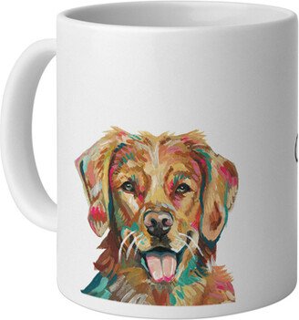 Mugs: Golden Retriever Custom Text Mug, White, 11Oz, Multicolor