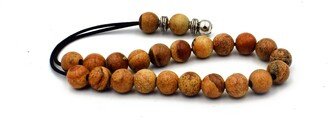 Picture Jasper Worry Beads, Greek Komboloi With Metal Kompoloi, Unisex Gift Ideas