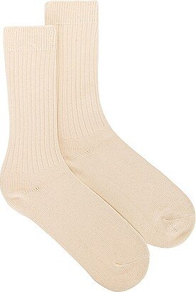 Recycled Cotton Socks in Cream