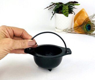 Black Cauldron With Handles - 12.5cm | Rk16-49B